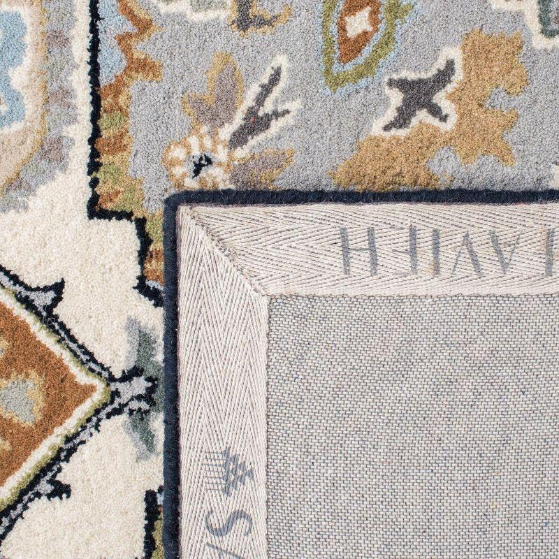 Heritage HG625 Handmade Area Rug - 5'x8' - Grey/Navy - Safavieh