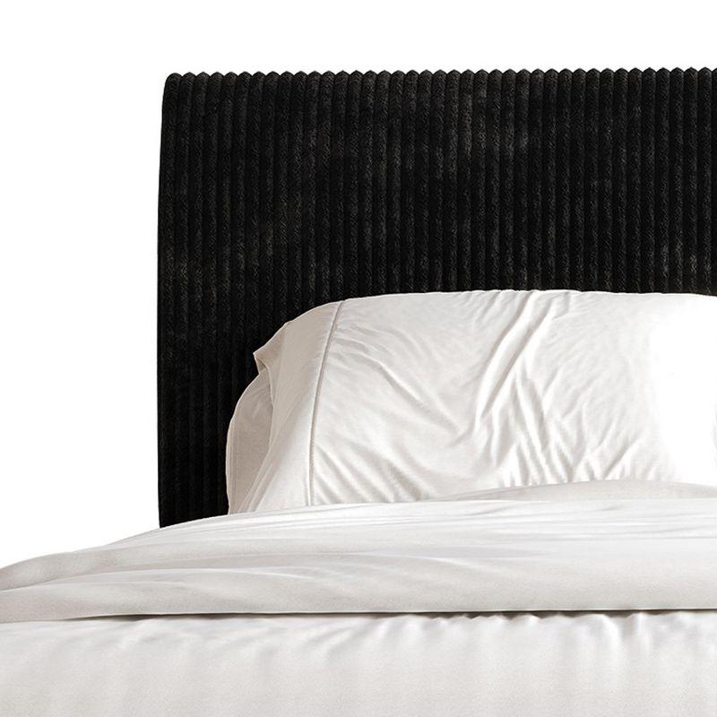 ChaletPosh Queen Size Upholstered Bed In Black Velvet