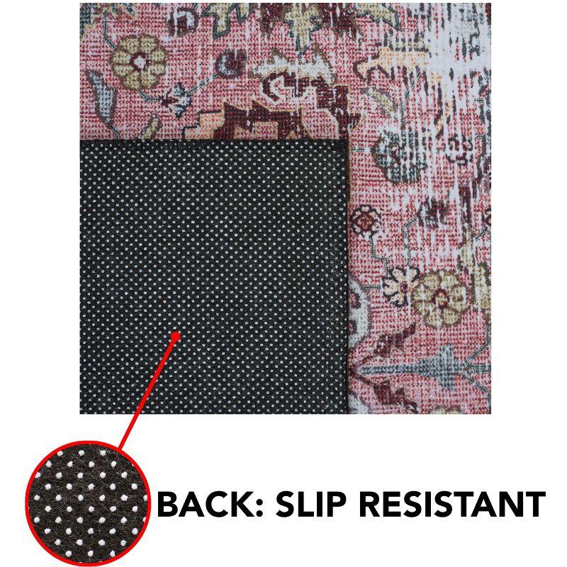 Tucson TSN144 Power Loomed Machine Washable Area Rug - Pink/Beige - 6'x6' - Safavieh.
