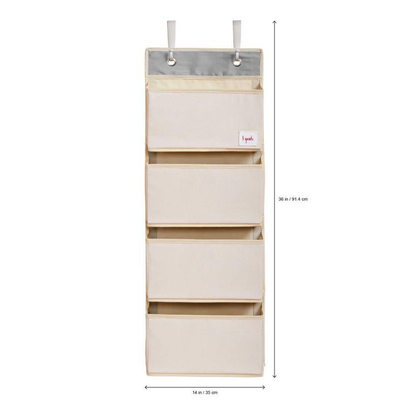 3 Sprouts 3 Sprouts - Children's Nursery Over the Door Organizer with Hooks - Llama