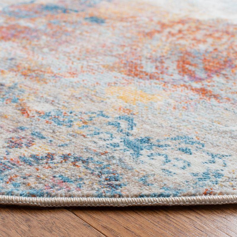 Vintage Persian VTP420 Power Loomed Indoor Area Rug - Blue/Beige - 5' Round - Safavieh