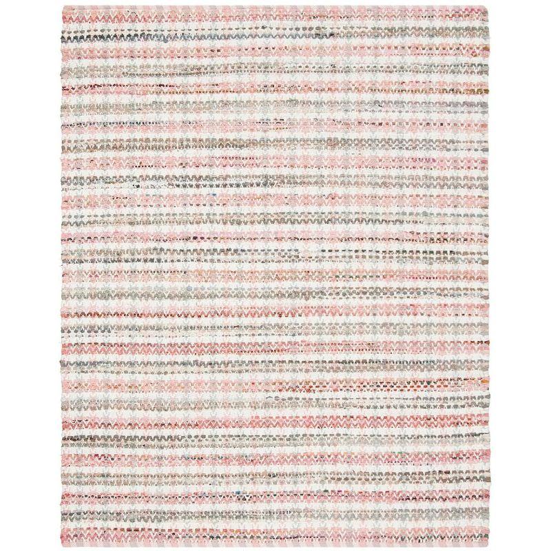 Handwoven Coastal Charm Pink Multi Wool-Cotton 8' x 10' Area Rug