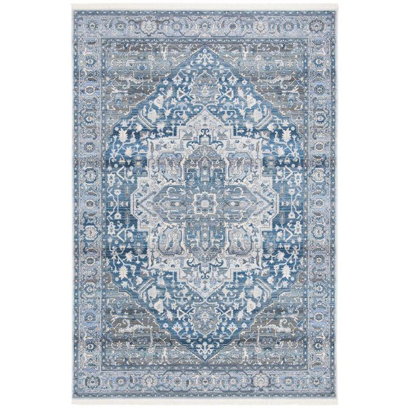 Vintage Persian VTP479 Power Loomed Indoor Area Rug - Charcoal/Blue - 4'x6' - Safavieh
