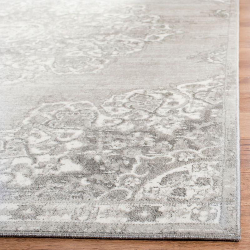 Brentwood BNT802 Power Loomed Area Rug - Grey/Ivory - 9'x9' - Safavieh.