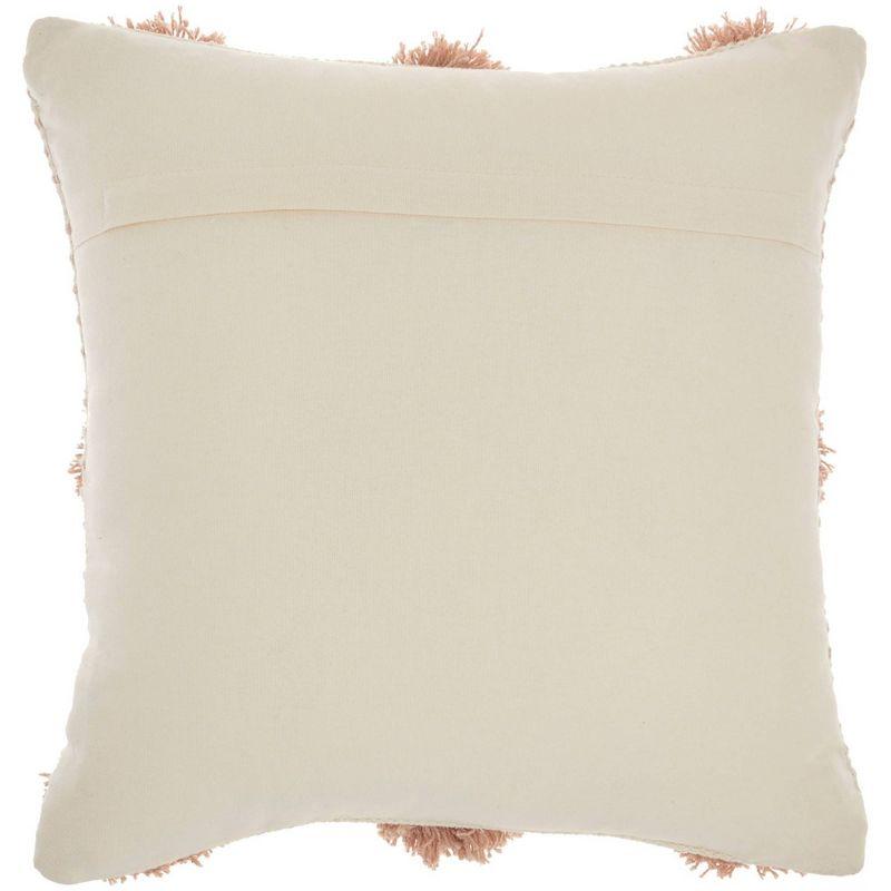 18"x18" Life Styles Tufted Pom Poms Square Throw Pillow - Mina Victory