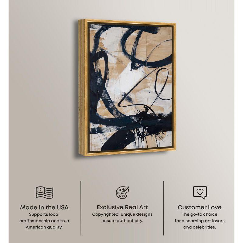 Art Remedy Flowing Abstract Shapes Wall Art, 30" x 45", Gold Frame