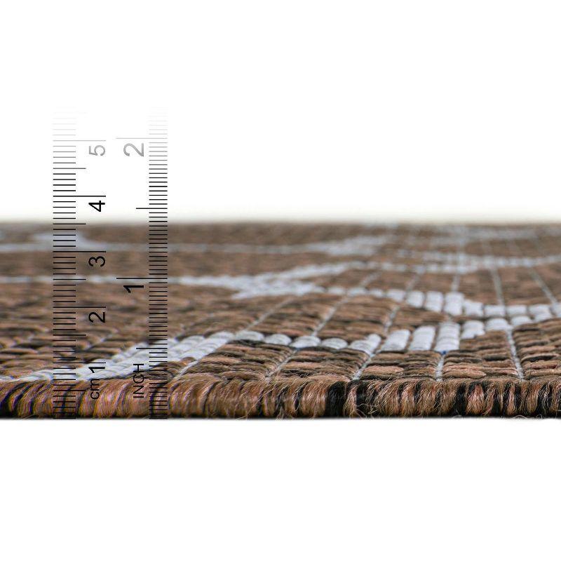 Unique Loom 8' 0 x 11' 4 Rectangle Indoor/Outdoor Trellis Brown Area Rug