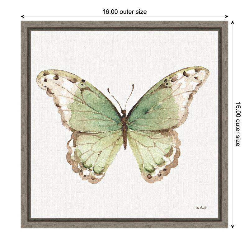 Amanti Art Colorful Breeze XII (Butterfly) by Lisa Audit Canvas Wall Art Print Framed 16-in. x 16-in.