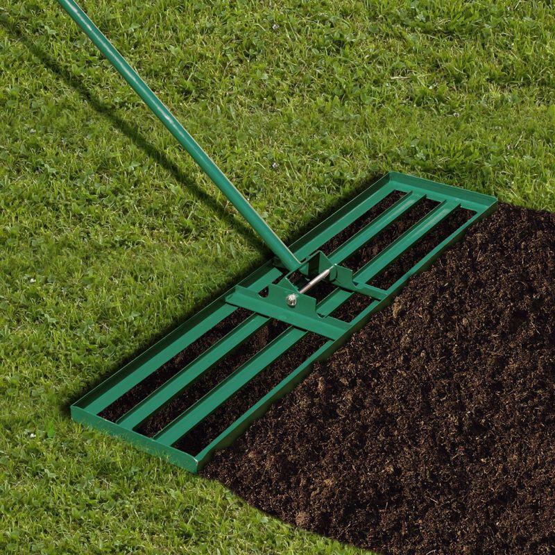 WELLFOR 36" Metal Ergonomic Lawn Leveling Hand Rake