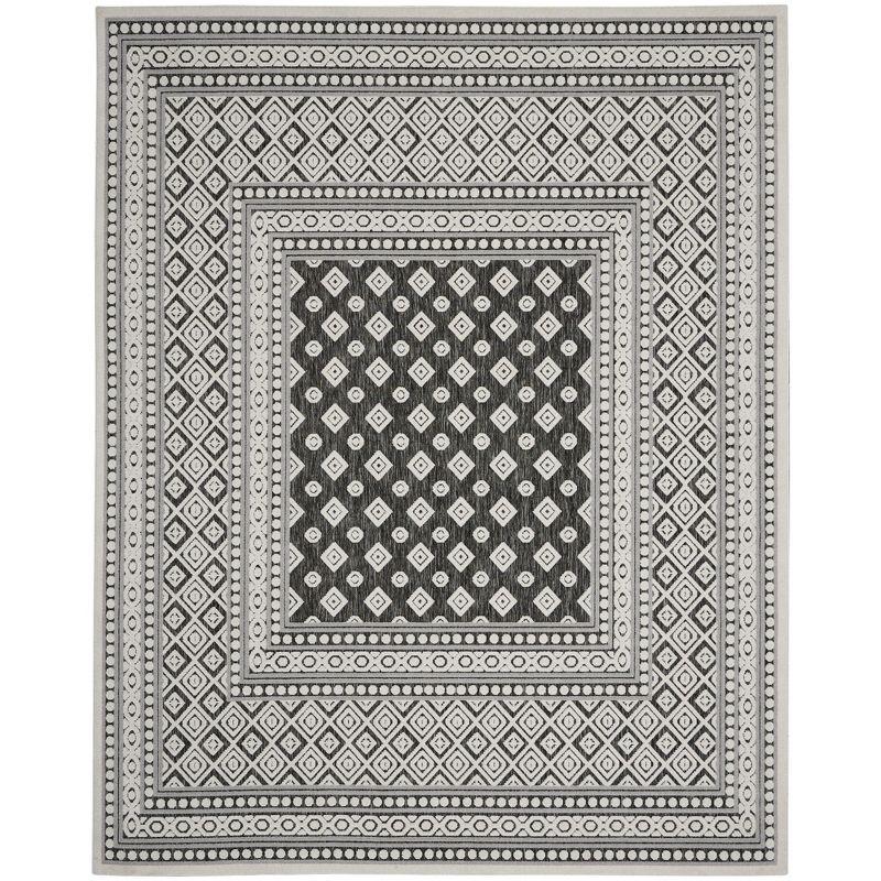 Calobra Elegance Dark Grey Hand-Knotted Synthetic Rectangular Rug