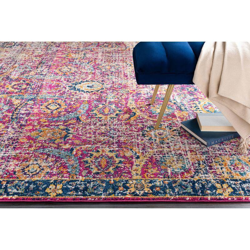 Livabliss Harput Classic Blue 31"x8" Synthetic Area Rug