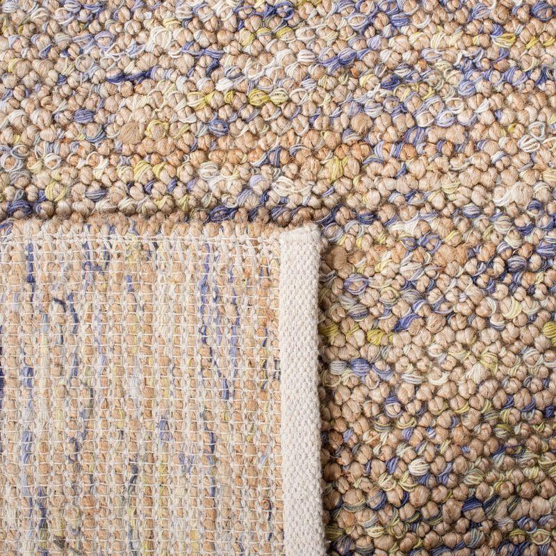 Bohemian BOH901 Hand Woven Indoor Area Rug - Natural/Purple - 6'x6' - Safavieh
