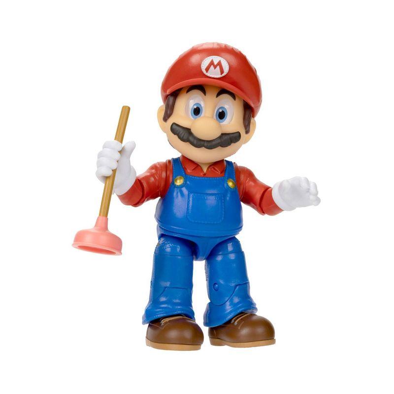 Nintendo The Super Mario Bros. Movie Mario Figure with Plunger Accessory