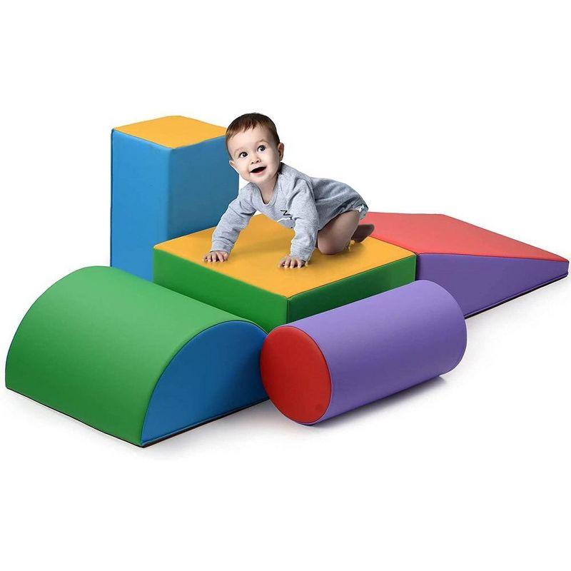 Colorful 5-Piece Foam Climbing and Crawling Play Set