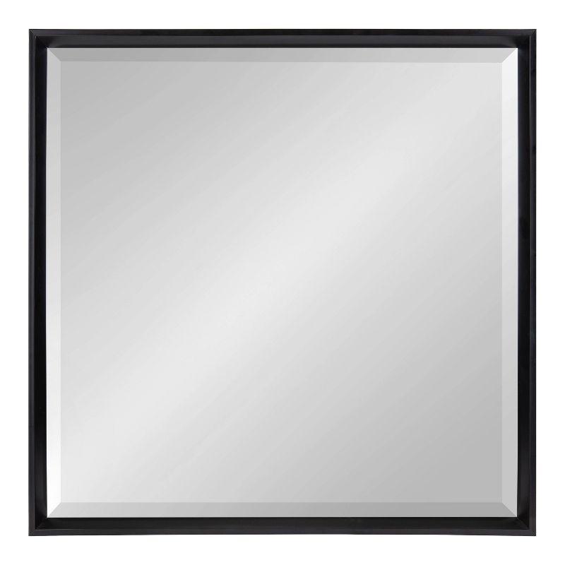 29.5" x 29.5" Calder Square Wall Mirror Black - Kate & Laurel All Things Decor: Modern Style, No Assembly, Wall Mounted