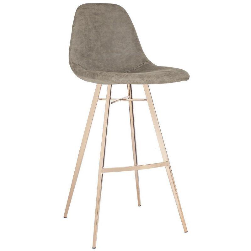 Mathison Bar Stool  - FOX3011 - Taupe/Copper - Safavieh Couture
