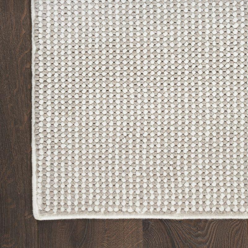 Nourison Textured Home Modern Indoor Rug Ivory Mocha 5'3" x 7'