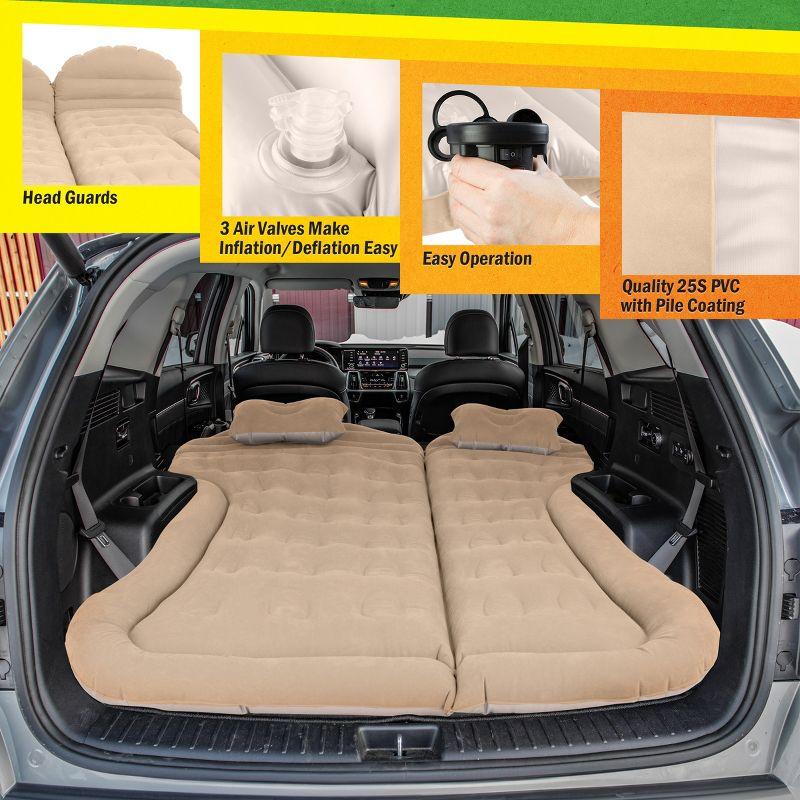 Inflatable Mattress Car Air Mattress for SUV or Tent with Pump, and Pillows