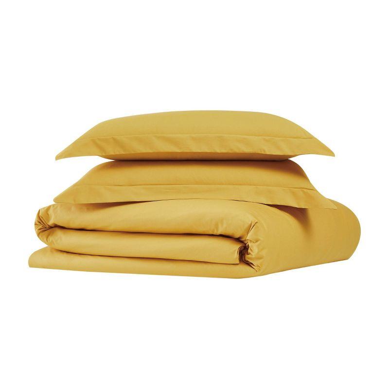 Mustard Yellow King Cotton Duvet Cover Set