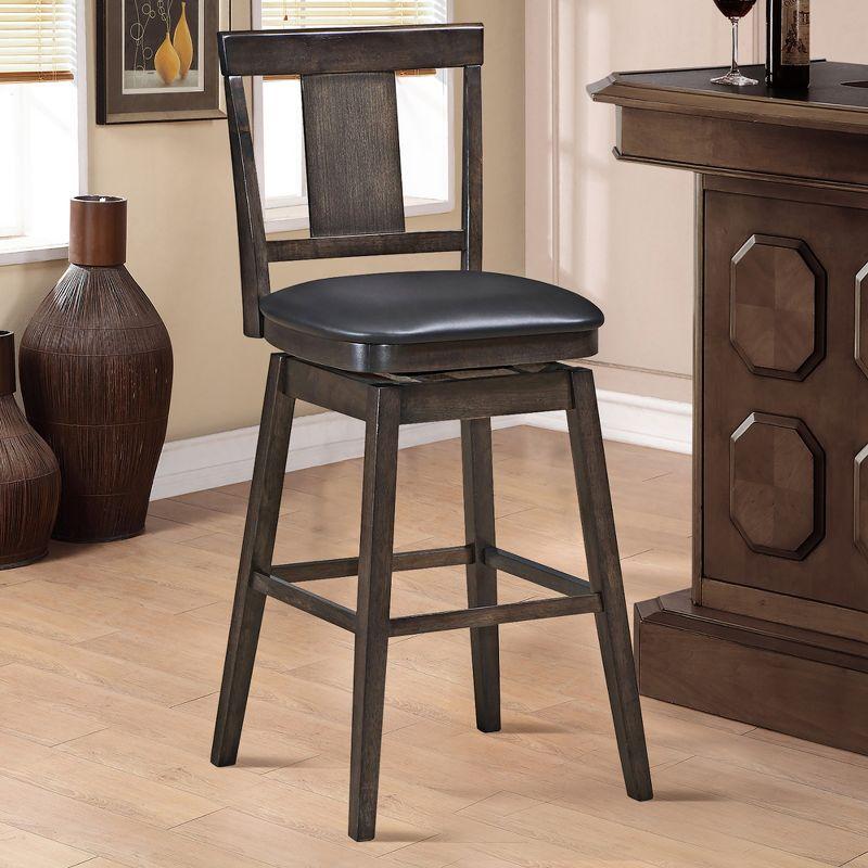 1PC\2PCS\3PCS\4PCS Swivel Bar Stool 29 inch Upholstered Pub Height Bar Chair with Rubber Wood Leg