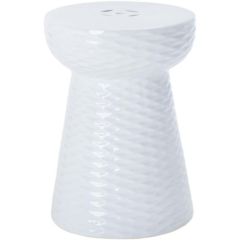 Daphne Garden Stool - Indoor/Outdoor - ACS4523 - White - Safavieh