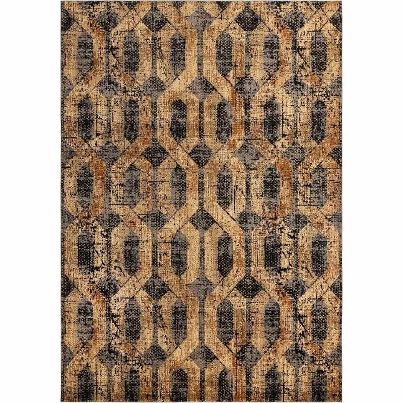 Unique Loom 10' 0 x 14' 0 Black Gray Saturn Astra Area Rug