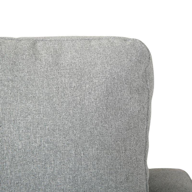 Wendy Arm Chair Polyester/Wood Black/Gray - LumiSource: Plush, Comfortable Reading & Living Room Seating