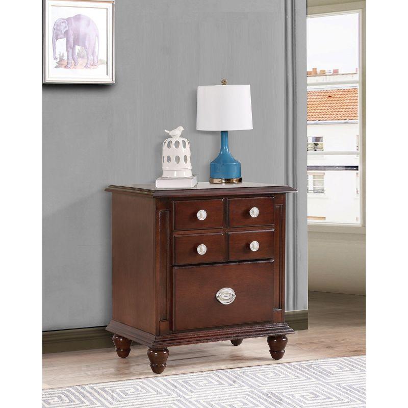 Passion Furniture Summit 5-Drawer Nightstand (27 in. H x 16 in. W x 24 in. D)