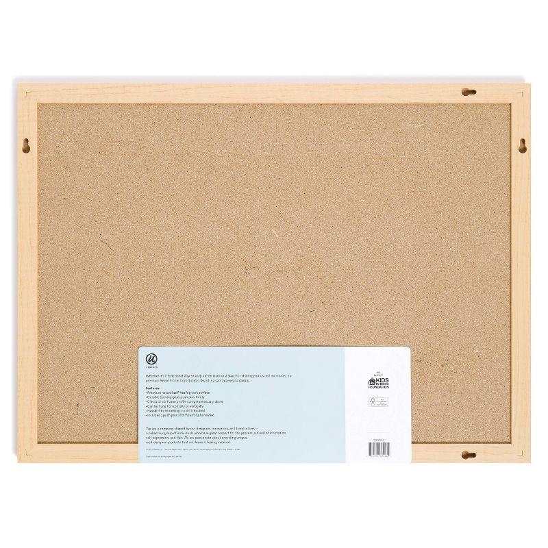 U Brands 23"x17" Cork Bulletin Board with Wood Frame