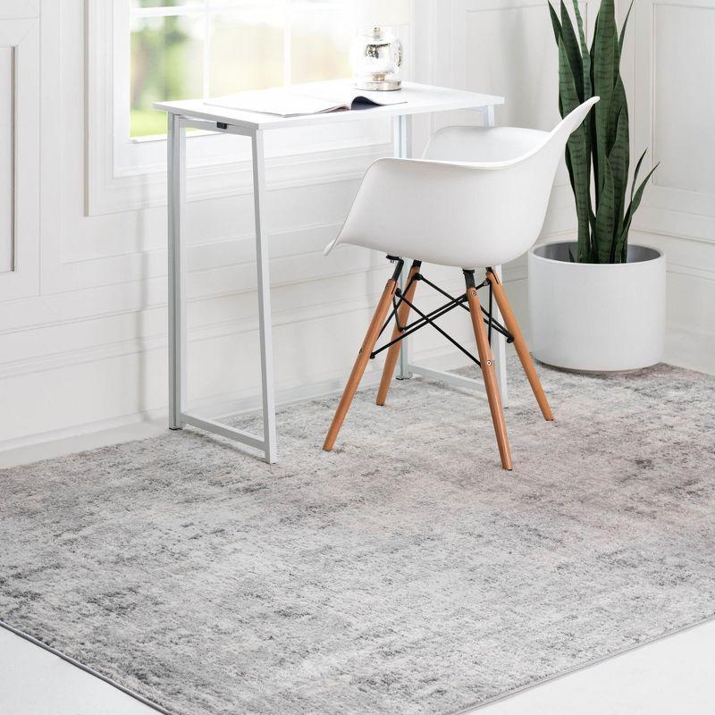 Unique Loom Caspian Collection Area Rug - Baku (9'  x 12' 2" Rectangle Gray/Silver)