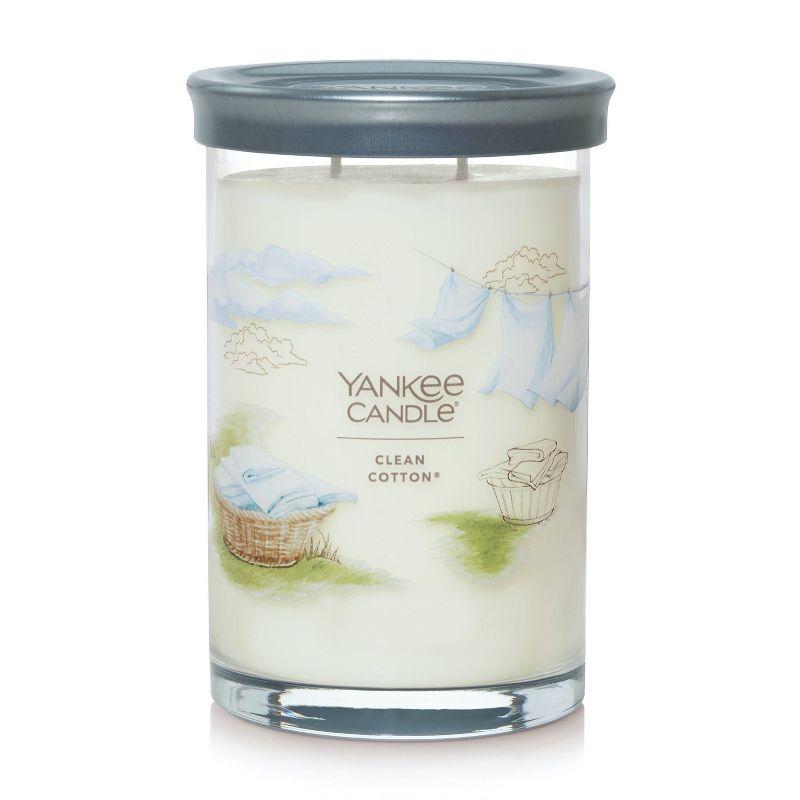 YANKEE CANDLE Signature Clean Cotton Scented Tumbler Candle
