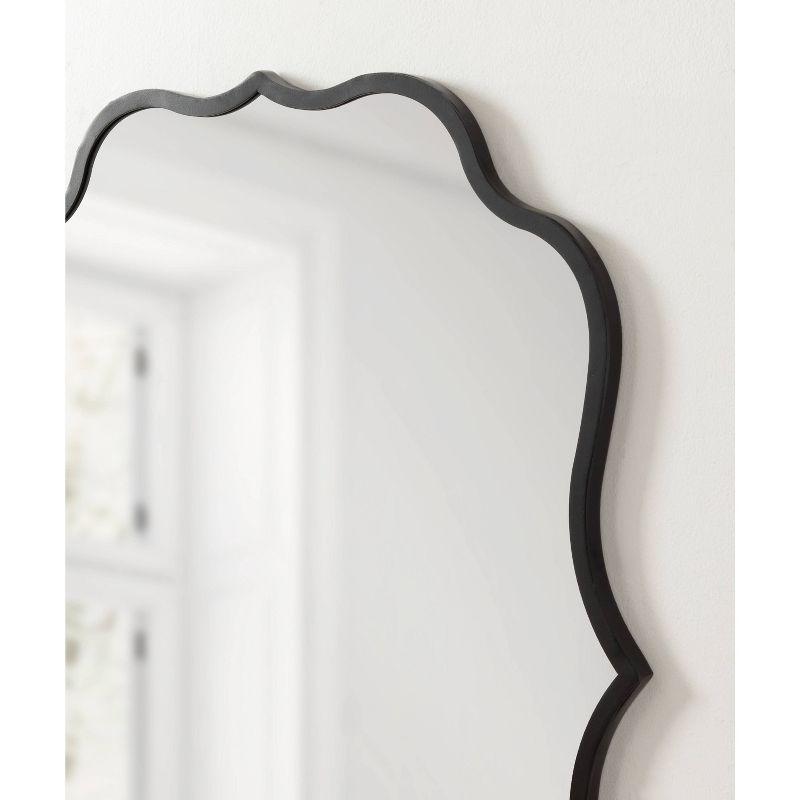 Higby 34.5" x 28.5" Gold Scalloped Wall Mirror