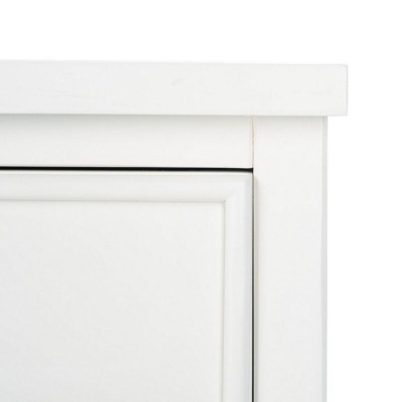 Toby Accent Table with Storage Drawers - White - Safavieh.