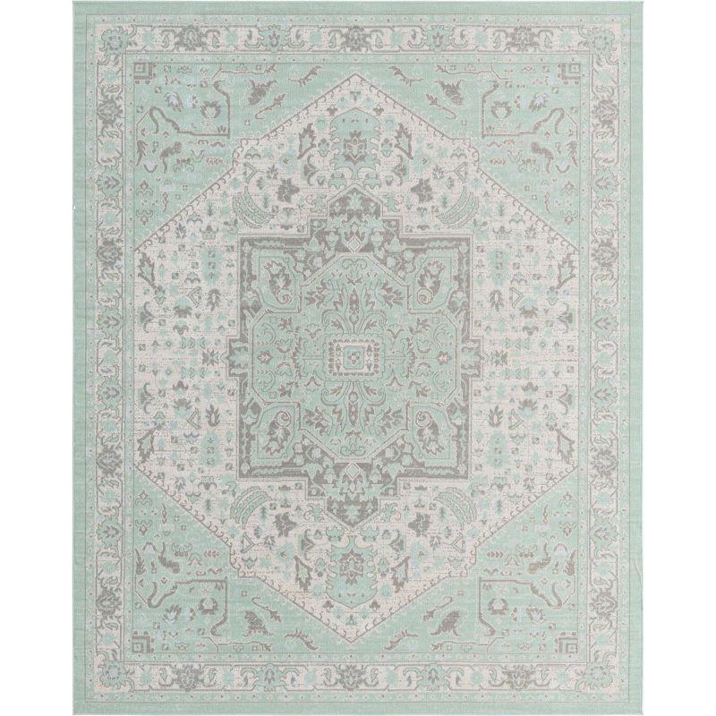 Unique Loom Whitney Collection Area Rug - Milano (8'  x 10' Rectangle Mint/Ivory)