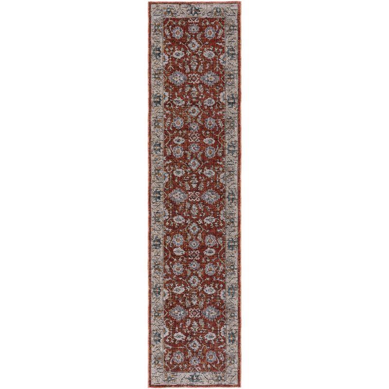 Sierra Ivory and Rust Hand-knotted Runner Rug