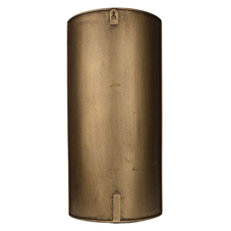 Curved Wall Planter Brass Metal - Foreside Home & Garden