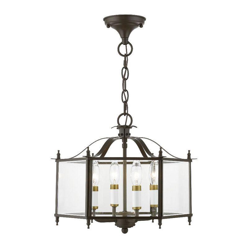 Livex Lighting Livingston 4 - Light Pendant in  English Bronze/Antique Brass