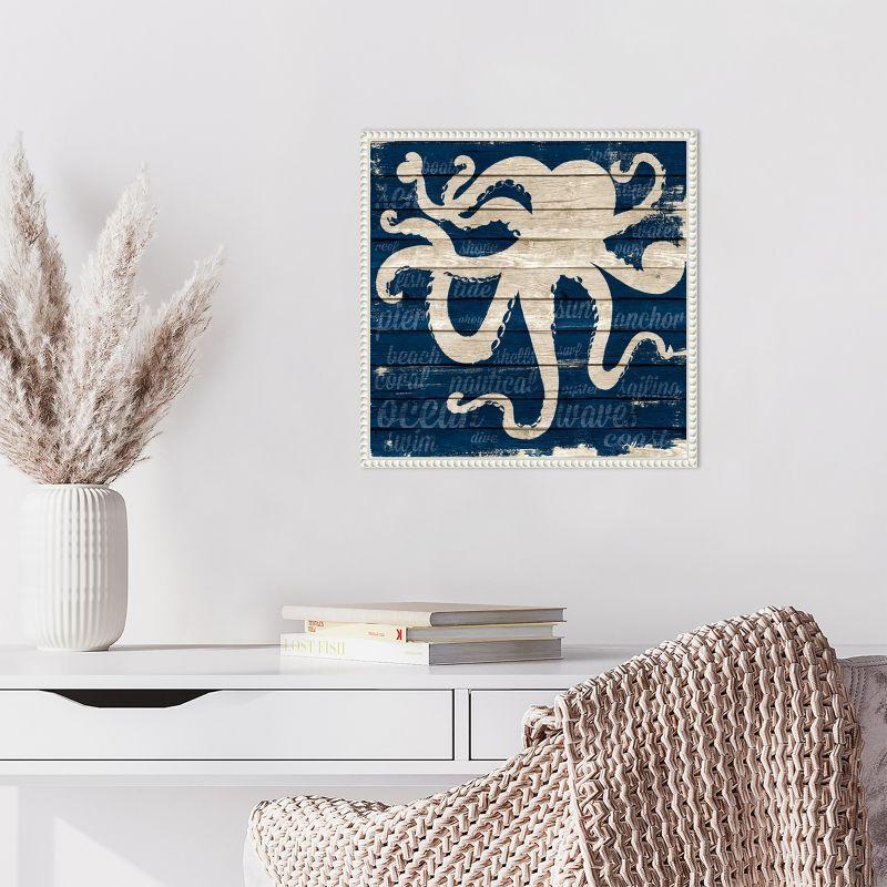 Amanti Art Coastal Wonder I Octopus by Gina Ritter Canvas Wall Art Print Framed 16 x 16-in.