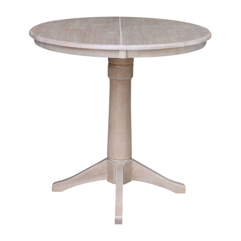 36" Magnolia Round Top Counter Height Dining Table with 12" Leaf - International Concepts