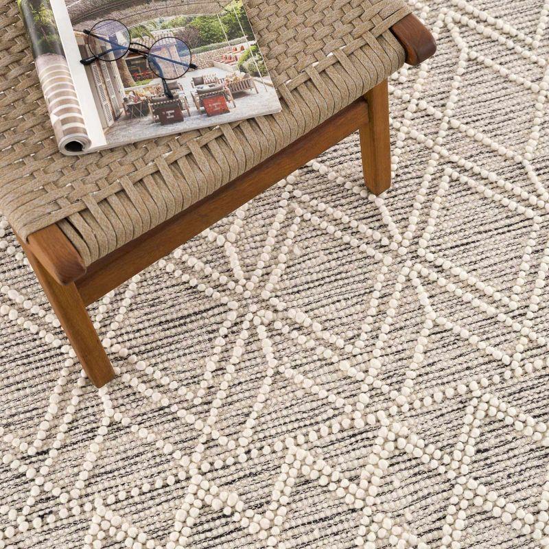 Hauteloom Ramsbury Beige Trellis Wool Rug