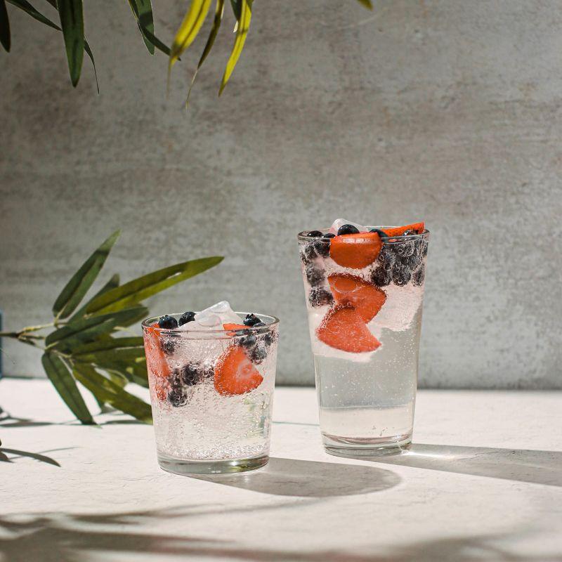 Textiles Hub Hoops 16-Piece Tumbler And Rocks Glass Set