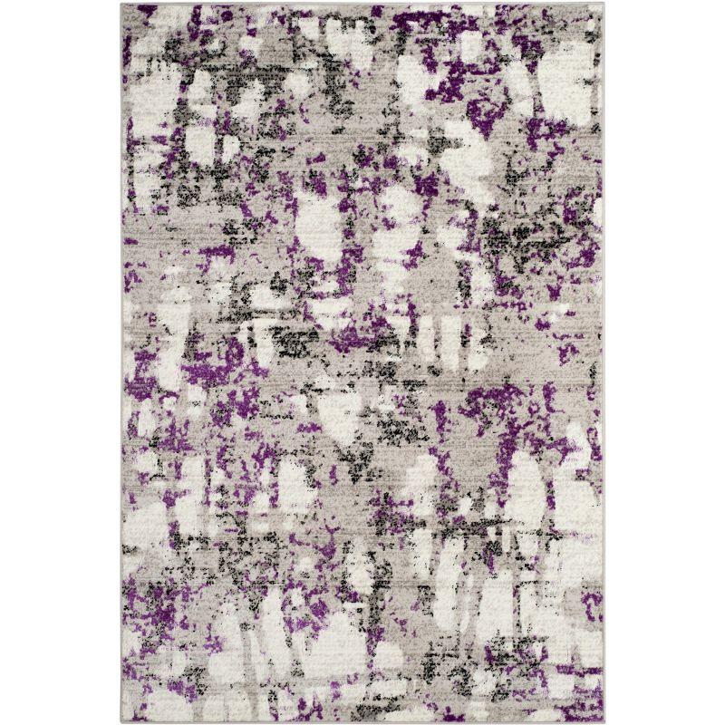 Skyler SKY193 Power Loomed Indoor Area Rug - Grey/Purple - 5'1"x7'6" - Safavieh