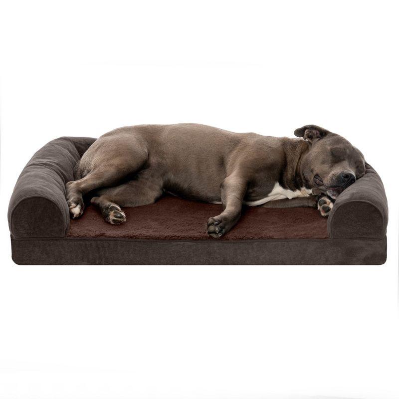 FurHaven Orthopedic Suede Pet Bed