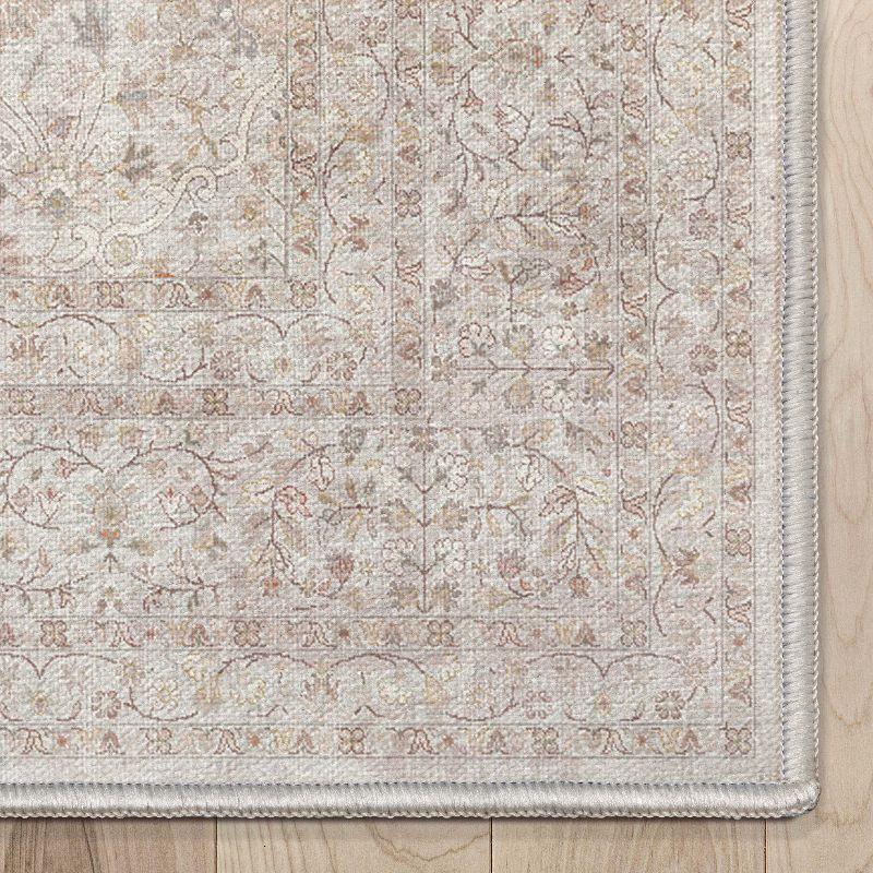 Ervin Isolde Vintage Oriental Botanical Ivory & Cream Area Rug