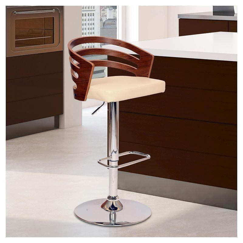 Adele Mid-Century Modern Adjustable Swivel Barstool - Armen Living