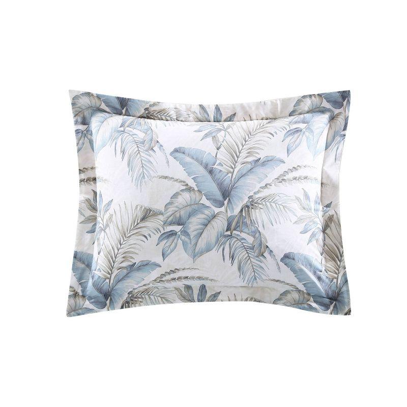 Blue Cotton Full/Queen Tropical Duvet Cover Set