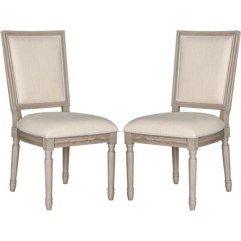 Buchanan Beige Linen Upholstered Side Chair Set