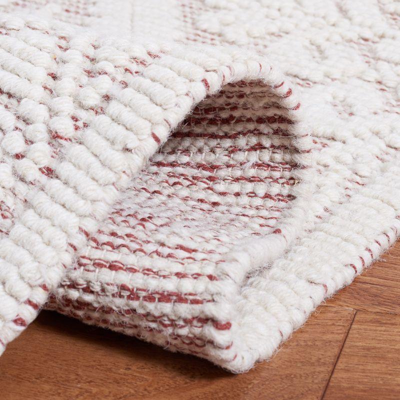 Vermont VRM306 Hand Woven Indoor Area Rug - Ivory/Red - 6'x9' - Safavieh