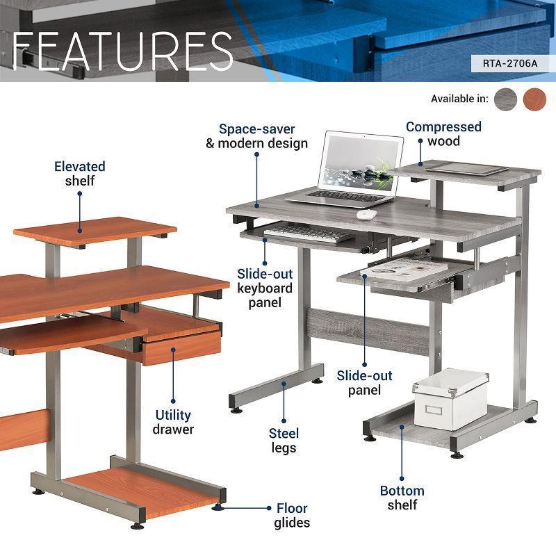 Taroo Clocks Complete Computer Workstation Desk
