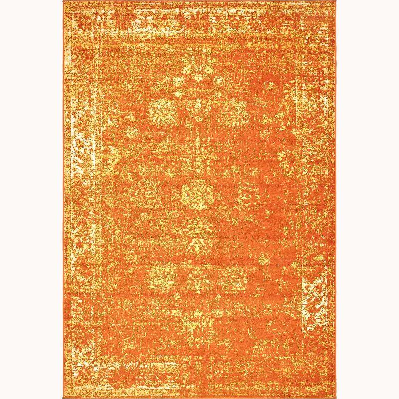 Unique Loom 6' 0 x 9' 0 Sofia Casino Orange Area Rug